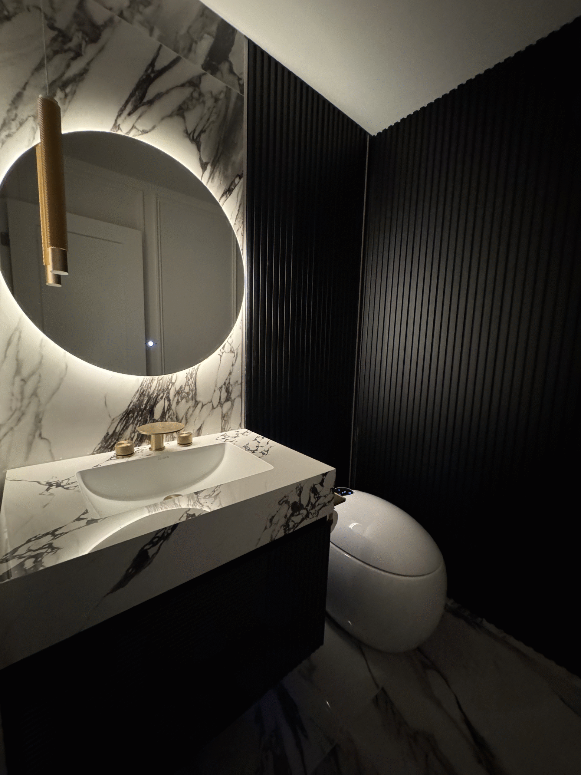 french style powder room