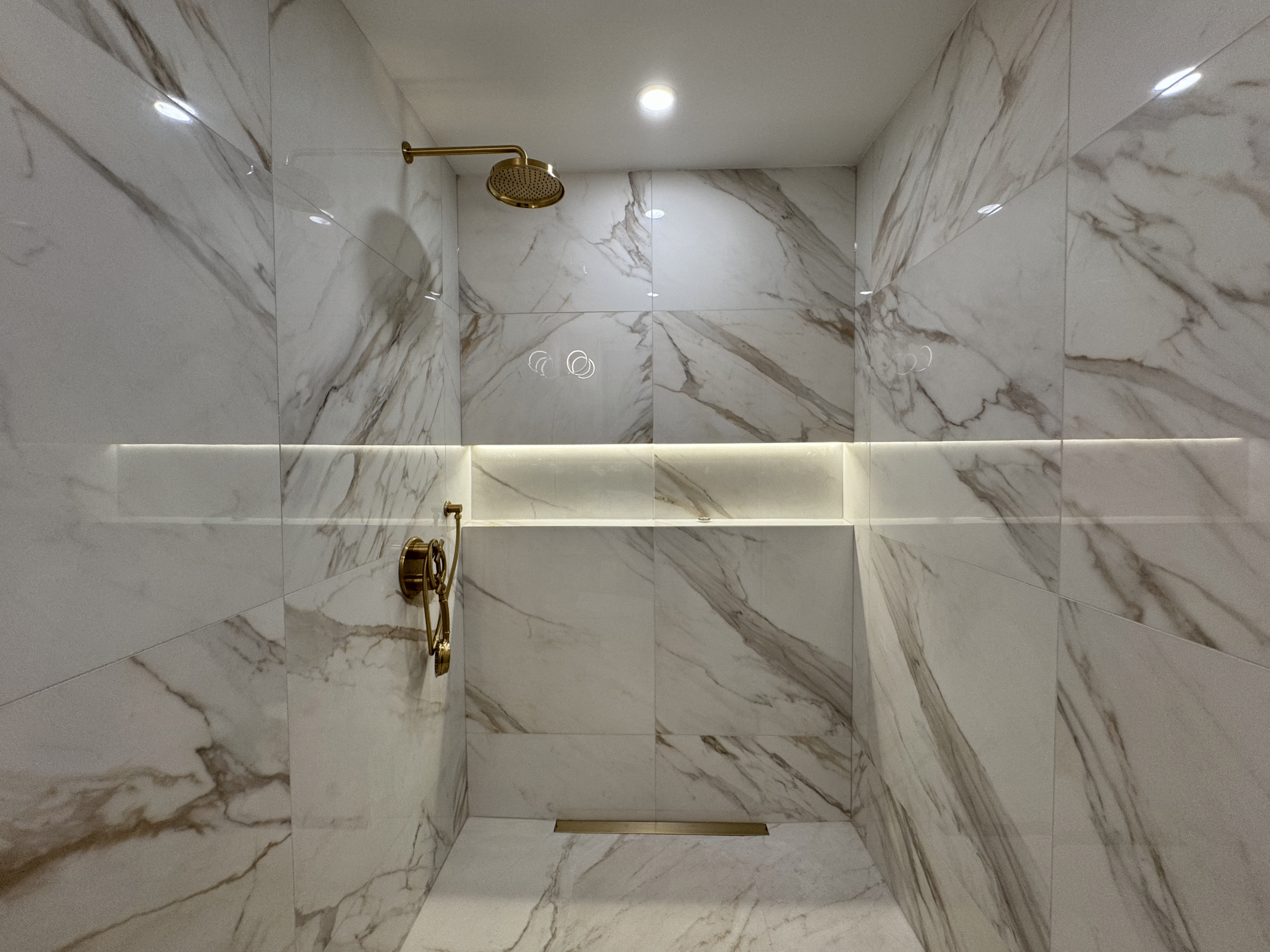 spacious shower area