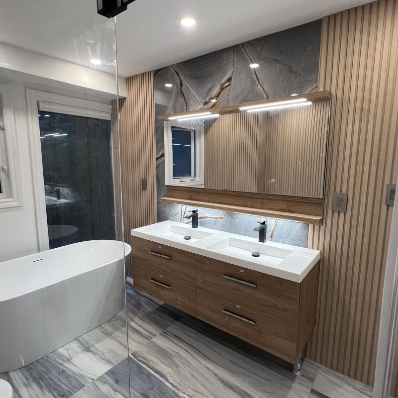Mississauga Bathroom Remodel with modern vanity