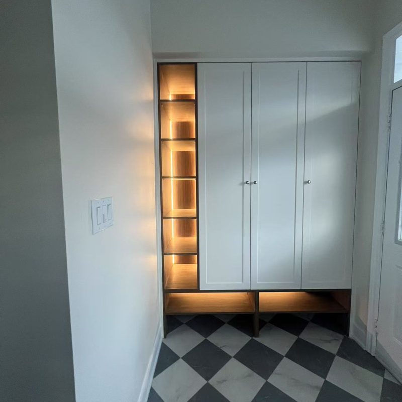 Vaughan home renovation with check board tile