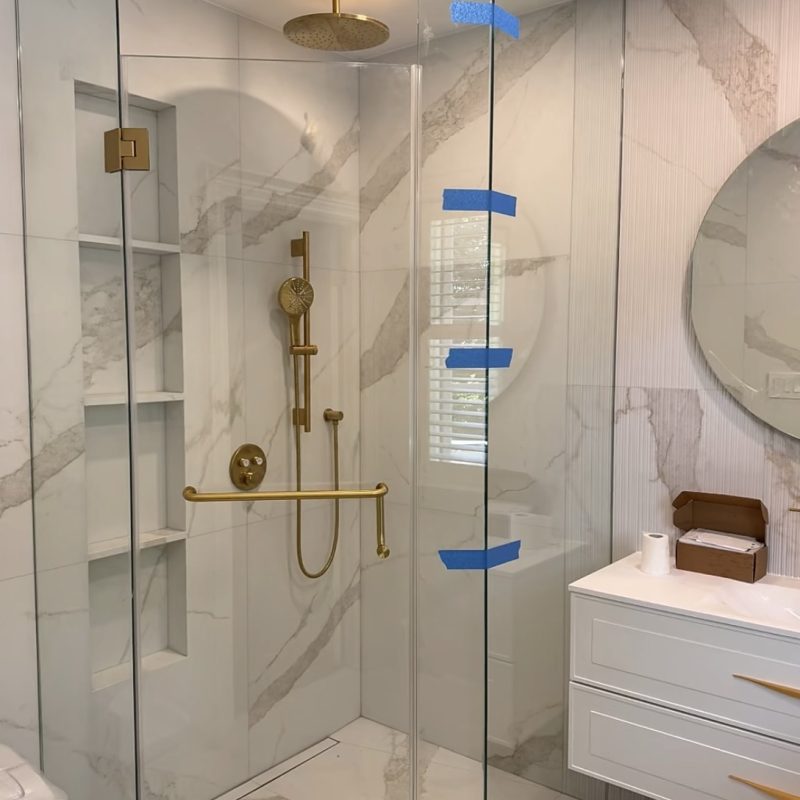 Toronto forest hill south renovation with diamond shape curbless shower