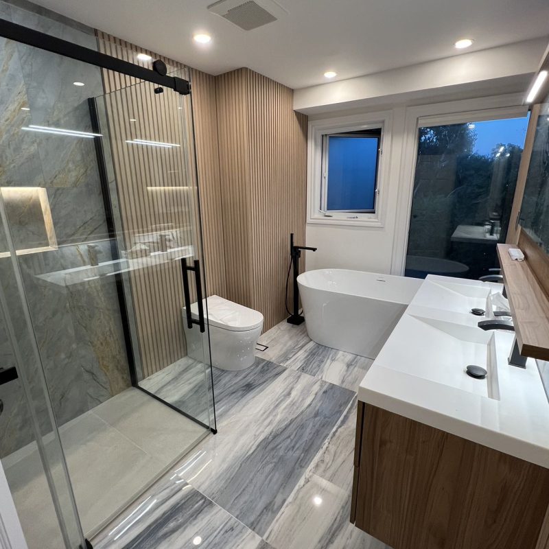 Mississauga Bathroom Remodel with floating vanity