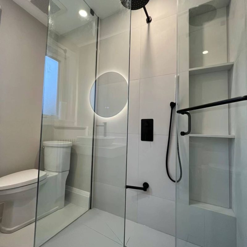 Custom made shower glass