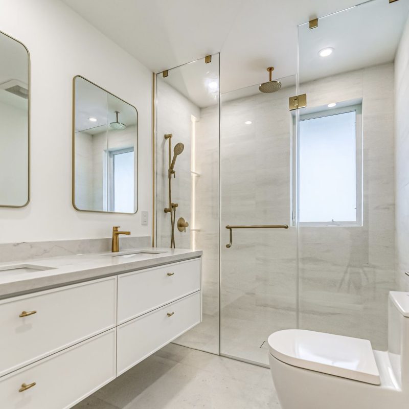 Toronto Midtown bathroom renovation with high end vanity