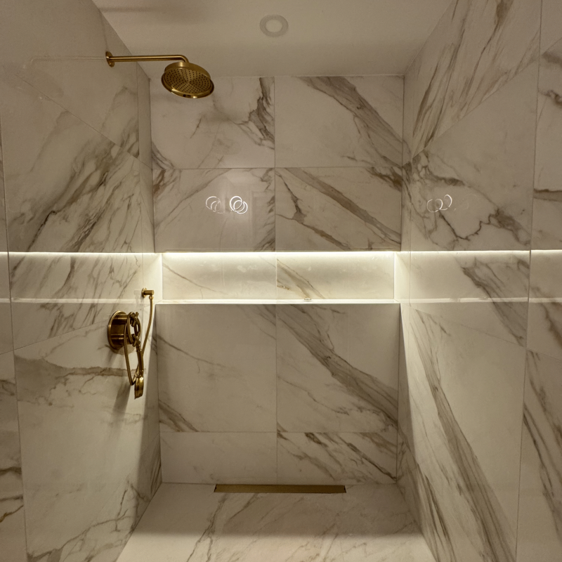 led shower niche